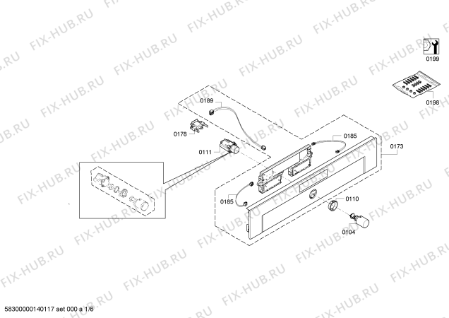 Схема №4 3HB570X с изображением Модуль управления, запрограммированный для плиты (духовки) Bosch 00700041
