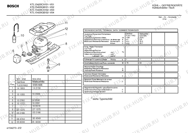 Взрыв-схема холодильника Bosch KTL15420GB - Схема узла 02