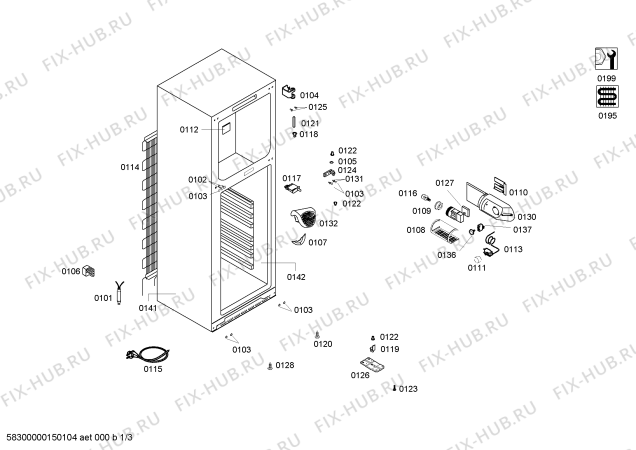 Схема №3 KDV39V04NE с изображением Дверь морозильной камеры для холодильника Bosch 00680998