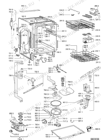 Схема №1 ADG 6370/1 IX с изображением Микромодуль для электропосудомоечной машины Whirlpool 480140102783