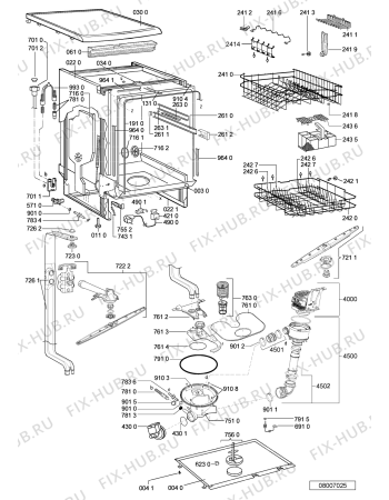 Схема №1 ADP 6600 IX с изображением Панель для электропосудомоечной машины Whirlpool 481245373024