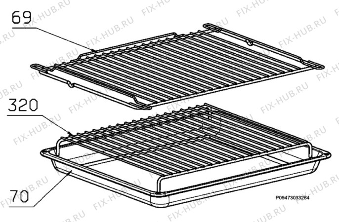 Взрыв-схема плиты (духовки) Electrolux CKE5065W - Схема узла Section 5