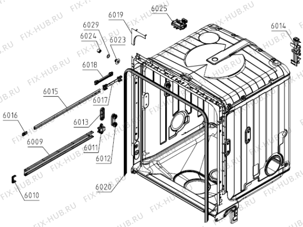 Взрыв-схема посудомоечной машины Upo D3256V (729157, DW30.1) - Схема узла 07