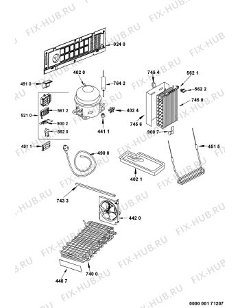 Схема №7 KSN 775/A+ с изображением Винтик для холодильной камеры Whirlpool 481228038158