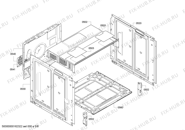 Схема №6 HEA23B120 с изображением Панель управления для плиты (духовки) Bosch 00669088