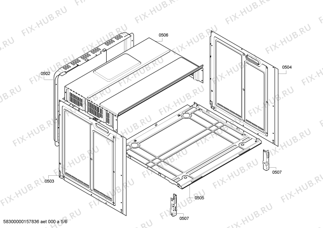 Схема №6 CF432350 с изображением Панель управления для плиты (духовки) Bosch 00706484