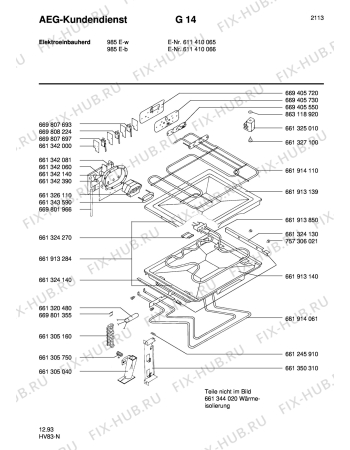 Взрыв-схема плиты (духовки) Aeg COMP.985E-B - Схема узла Section5