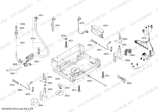 Схема №6 BMA3150EA с изображением Панель управления для посудомоечной машины Bosch 00705269