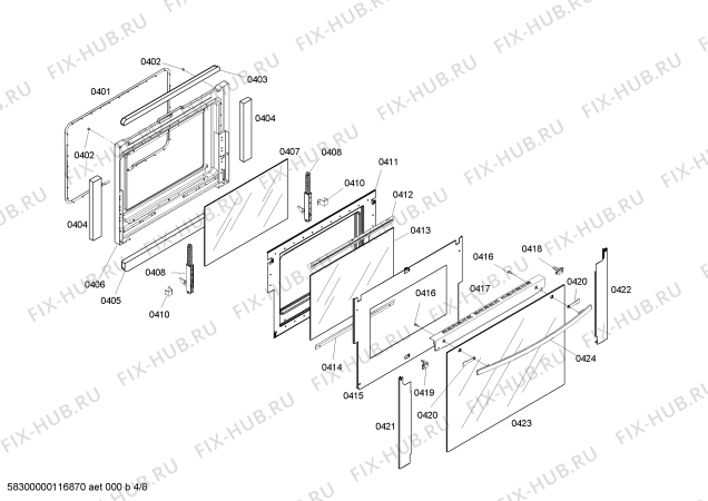 Схема №4 HBL8751UCC Bosch с изображением Винт для электропечи Bosch 00423459