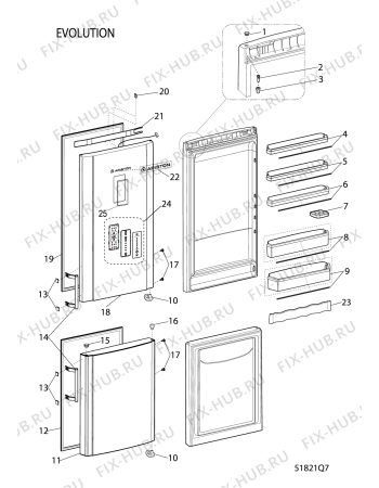 Схема №2 KGNXL19A3IN (F095338) с изображением Вентилятор для холодильника Indesit C00502170