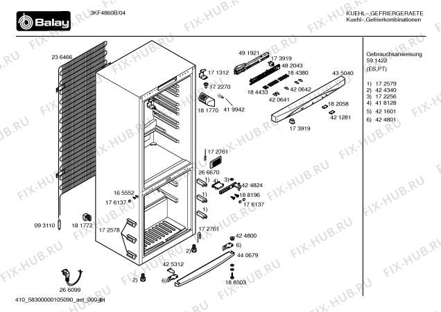 Схема №1 3KF4860B с изображением Дверь для холодильника Bosch 00241902