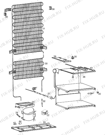 Взрыв-схема холодильника Zanussi ZK20/10-1R - Схема узла Cooling system 017