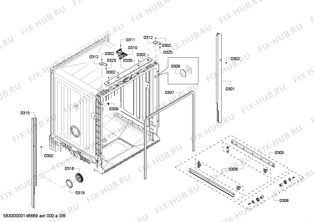 Схема №5 SHE4AM06UC с изображением Панель управления для посудомоечной машины Bosch 00680464