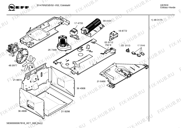 Схема №3 B1476N1GB с изображением Кольцо для духового шкафа Bosch 00181165