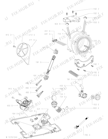 Схема №2 WA Prime 844 PM с изображением Кнопка, ручка переключения для стиральной машины Whirlpool 481010717728