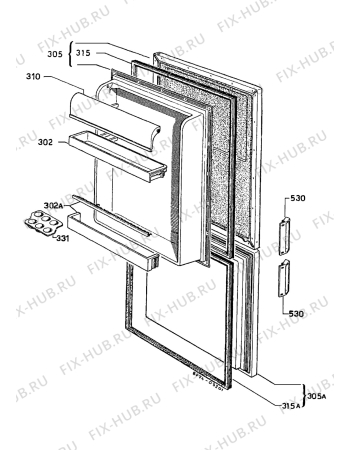 Взрыв-схема холодильника Zanussi Z20/9K - Схема узла Doors