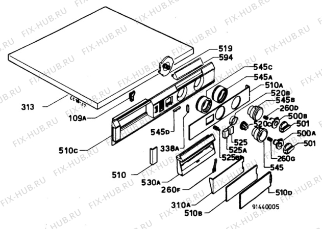 Взрыв-схема стиральной машины Zanussi ZF855JX - Схема узла W30 Panel,User manual B