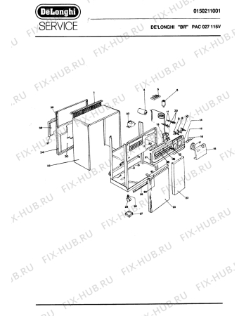 Схема №2 PAC 27 с изображением Покрытие для кондиционера DELONGHI 533752