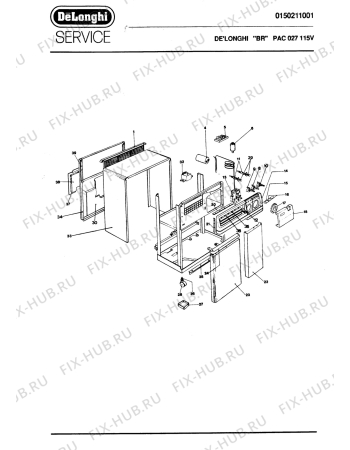 Схема №2 PAC 27 с изображением Шланг для сплит-системы DELONGHI 732046