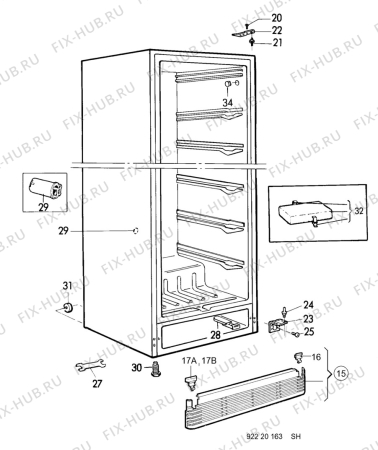 Взрыв-схема холодильника Husqvarna Electrolux QT106F - Схема узла C10 Cabinet