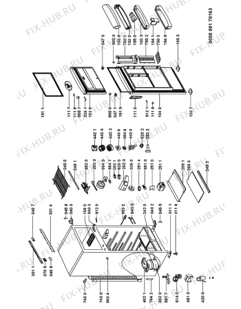 Схема №1 ARC 3850 с изображением Дверка для холодильника Whirlpool 481241618914