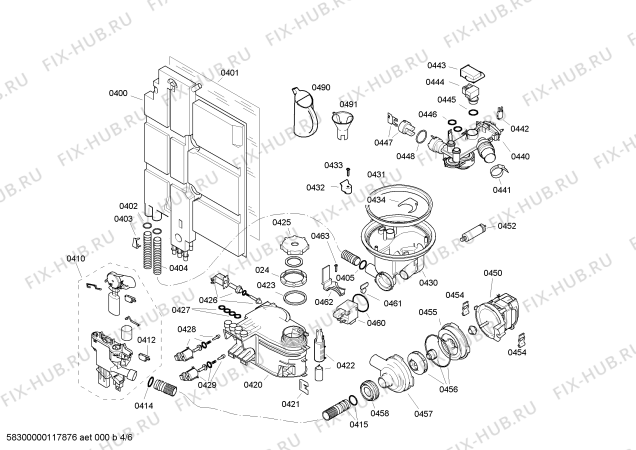 Схема №4 SL55M580EU с изображением Краткая инструкция для посудомоечной машины Siemens 00696159