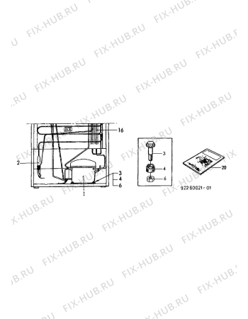 Взрыв-схема холодильника Electrolux EU2102C - Схема узла Cooling system 017