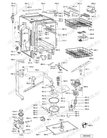 Схема №2 GSXK 7451/2 с изображением Панель для посудомойки Whirlpool 480140102443