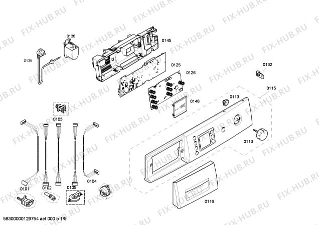 Схема №5 WAE28491ME Maxx 7 с изображением Инструкция по установке и эксплуатации для стиралки Bosch 00543315