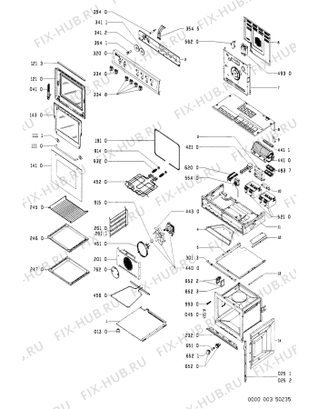 Схема №1 EMZ 3498 IN с изображением Панель для электропечи Whirlpool 481945358109