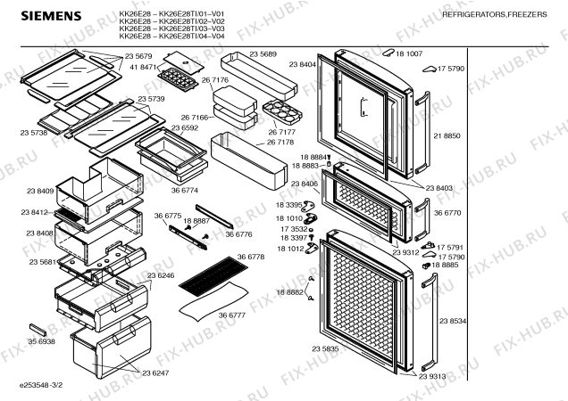 Схема №1 KK22E26TI с изображением Сетевой модуль для холодильной камеры Siemens 00742220