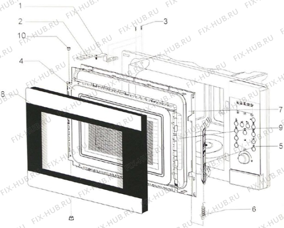 Схема №7 MIO1870E (139908, BD20GB1) с изображением Холдер для микроволновки Gorenje 136245