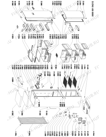 Схема №1 ARC 6706 с изображением Блок управления для холодильной камеры Whirlpool 481221479737