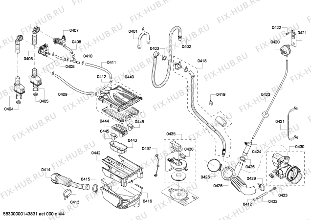 Взрыв-схема стиральной машины Bosch WFVC8440UC - Схема узла 04