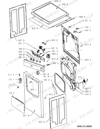 Схема №2 AWL 215 с изображением Декоративная панель для электросушки Whirlpool 481245215751