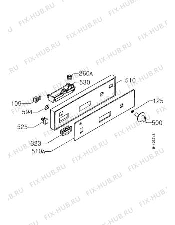 Взрыв-схема посудомоечной машины Zanussi ID4205X - Схема узла Command panel 037