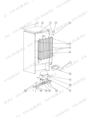 Взрыв-схема холодильника Hotpoint-Ariston RMBDA11851F (F048617) - Схема узла