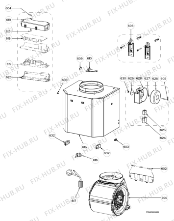 Взрыв-схема вытяжки Zanussi ZHC945X/GB - Схема узла Section 4