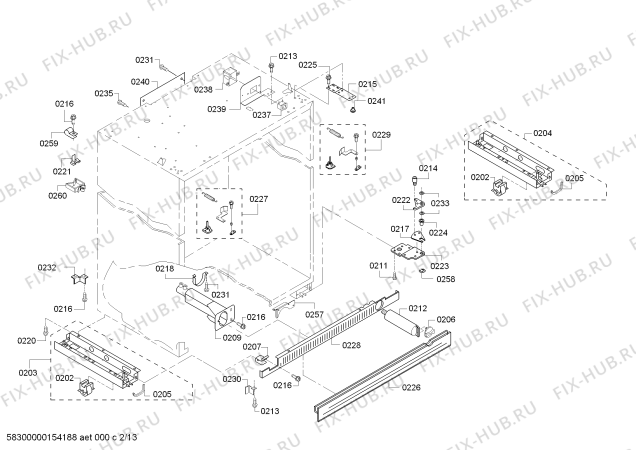 Схема №8 KBUIT4255E с изображением Труба для посудомойки Bosch 00646998