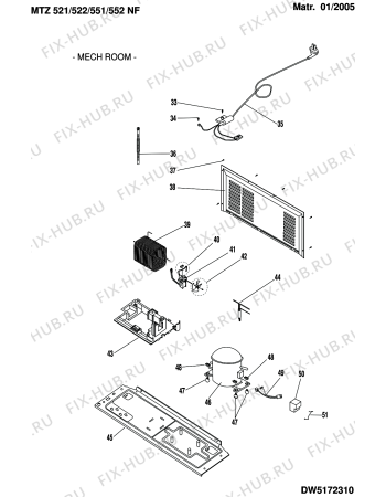 Взрыв-схема холодильника Ariston MTZ521NF (F034851) - Схема узла