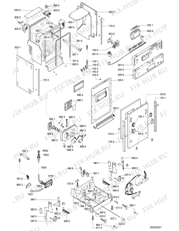 Схема №2 CW 445 с изображением Блок управления для посудомойки Whirlpool 481221838185