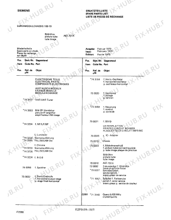 Схема №9 FC5839 с изображением Интегрированный контур для телевизора Siemens 00720035