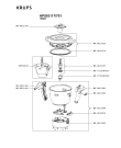 Схема №2 HP503117/701 с изображением Элемент корпуса для кухонного комбайна Krups MS-0A21481