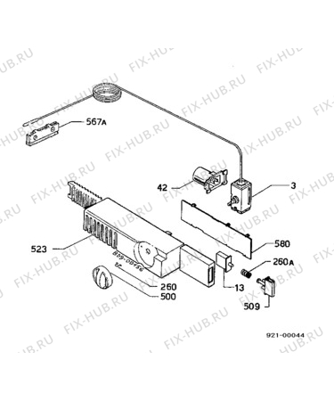 Взрыв-схема холодильника Electrolux ER2530D - Схема узла Thermostat