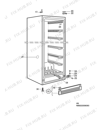 Взрыв-схема холодильника Electrolux MRF280 - Схема узла C10 Cabinet