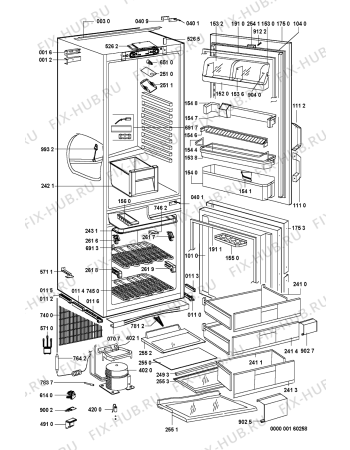 Схема №1 KGEE 3239/A/BL с изображением Декоративная панель для холодильника Whirlpool 481246049633