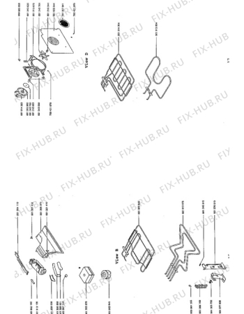 Взрыв-схема плиты (духовки) Aeg 54081B-D - Схема узла Electrical equipment