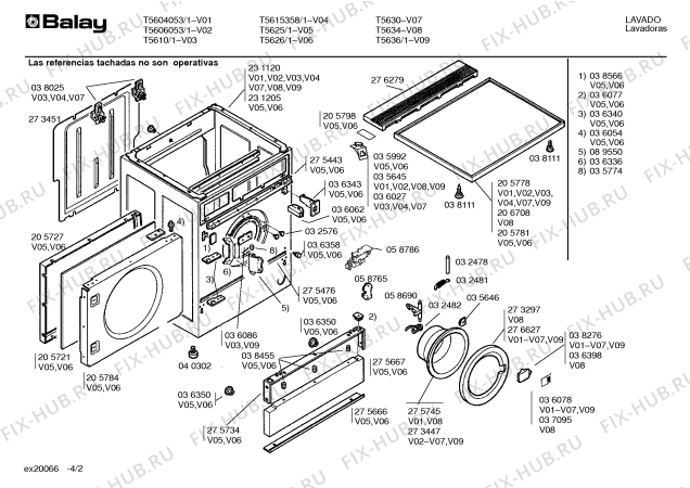 Схема №4 T5626 с изображением Клавиатура для стиралки Bosch 00205781