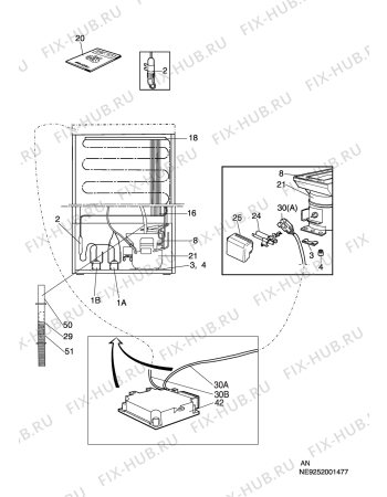 Взрыв-схема холодильника Electrolux ERB3190 - Схема узла C10 Cold, users manual