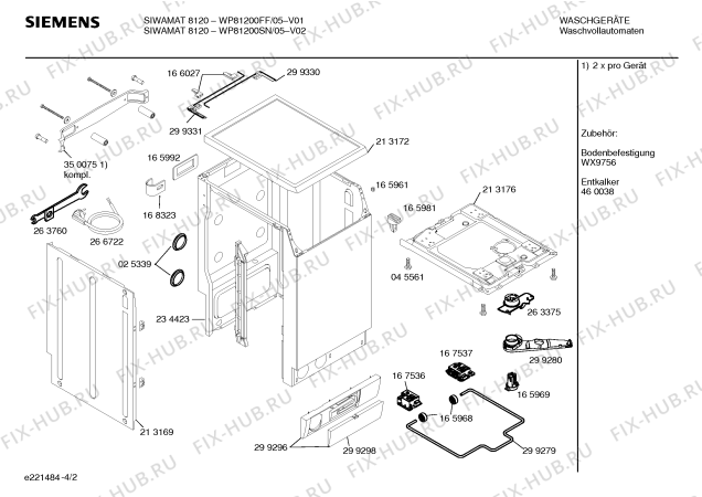 Схема №3 WP81200FF SIWAMAT 8120 с изображением Панель управления для стиральной машины Siemens 00355940